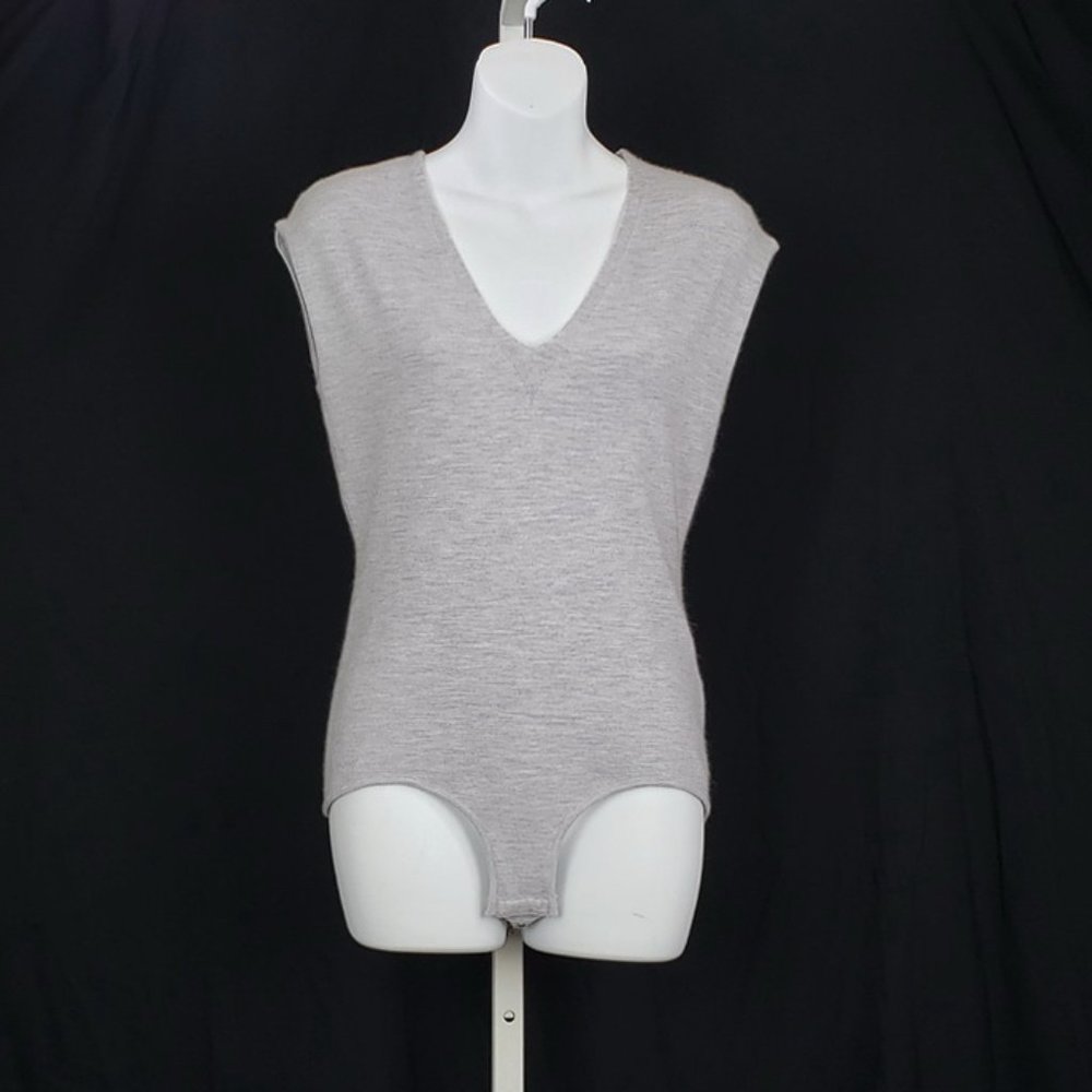 J. Crew Collection Gray Cashmere Blend Bodysuit